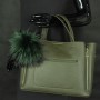 Fox Fur Bag Charm Green | LotusTing