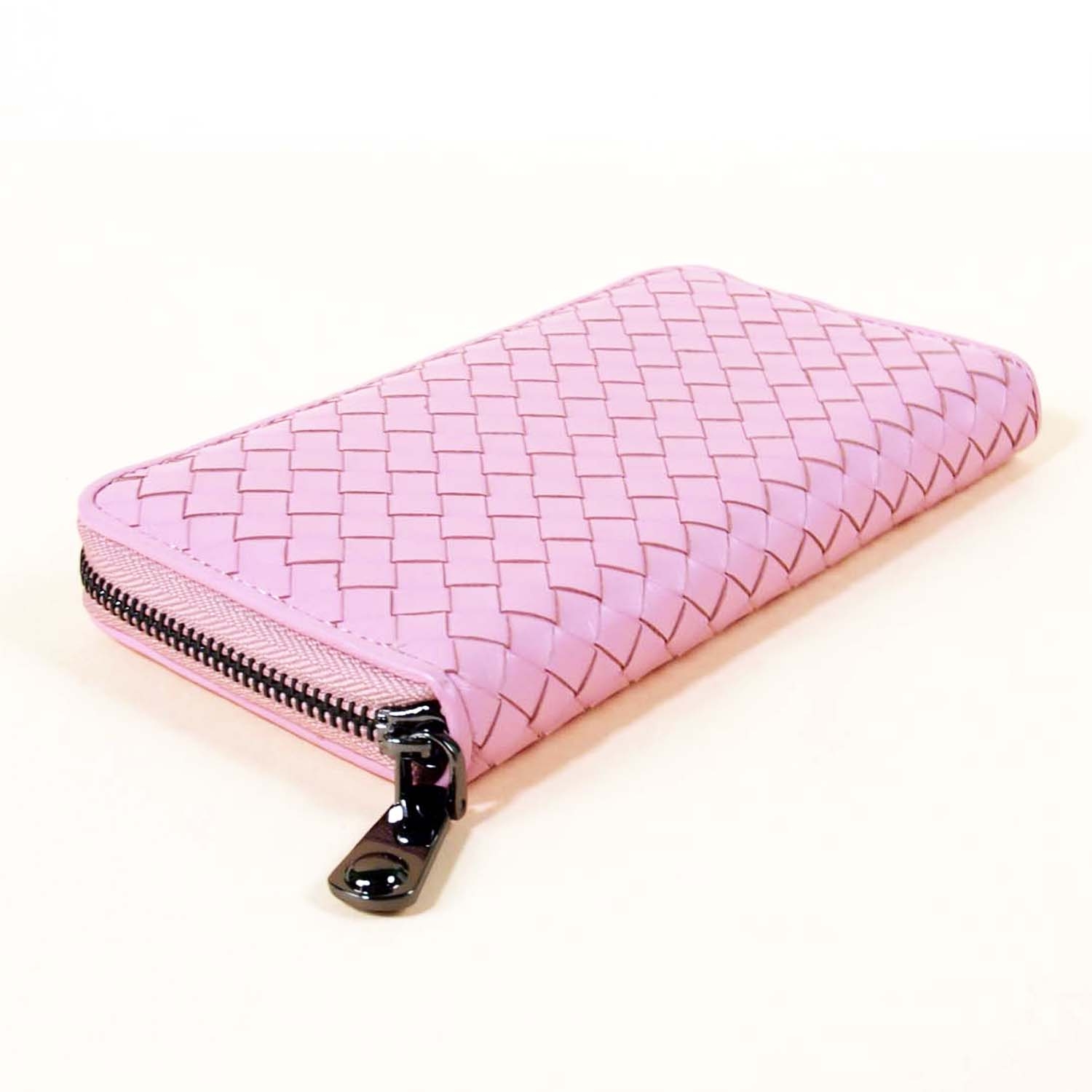 Modern Heritage Natty Woven Lamb Leather Wallet Angled View